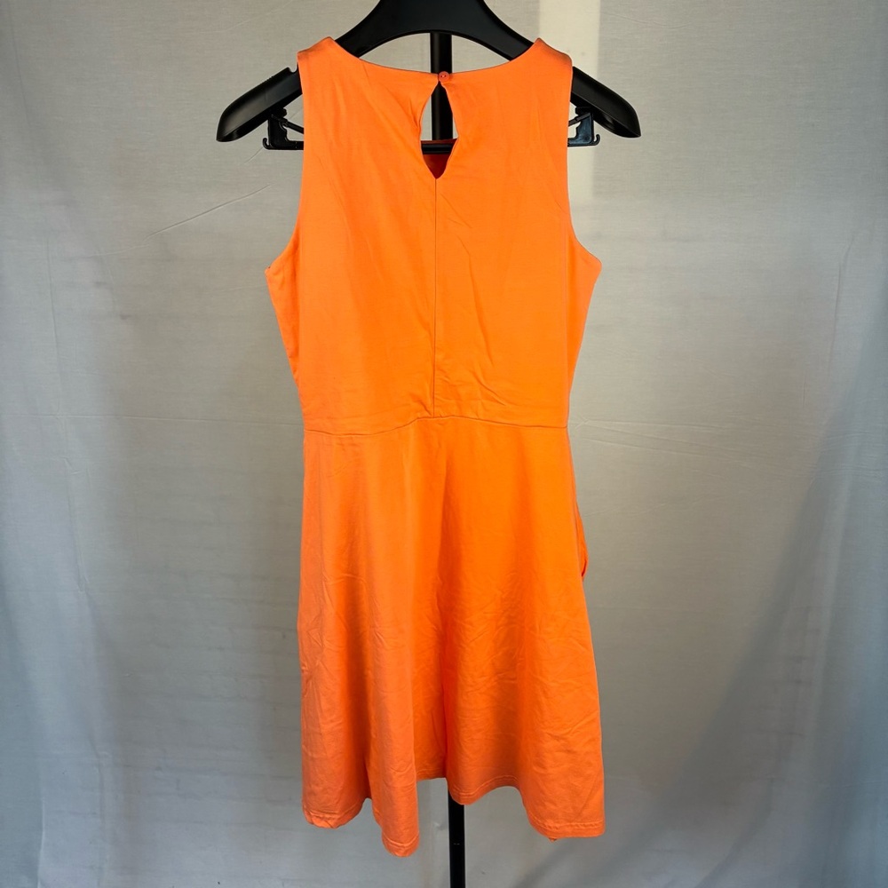 Pact Organic Cotton Coral Fit & Flare Dress M - Picture 6 of 8